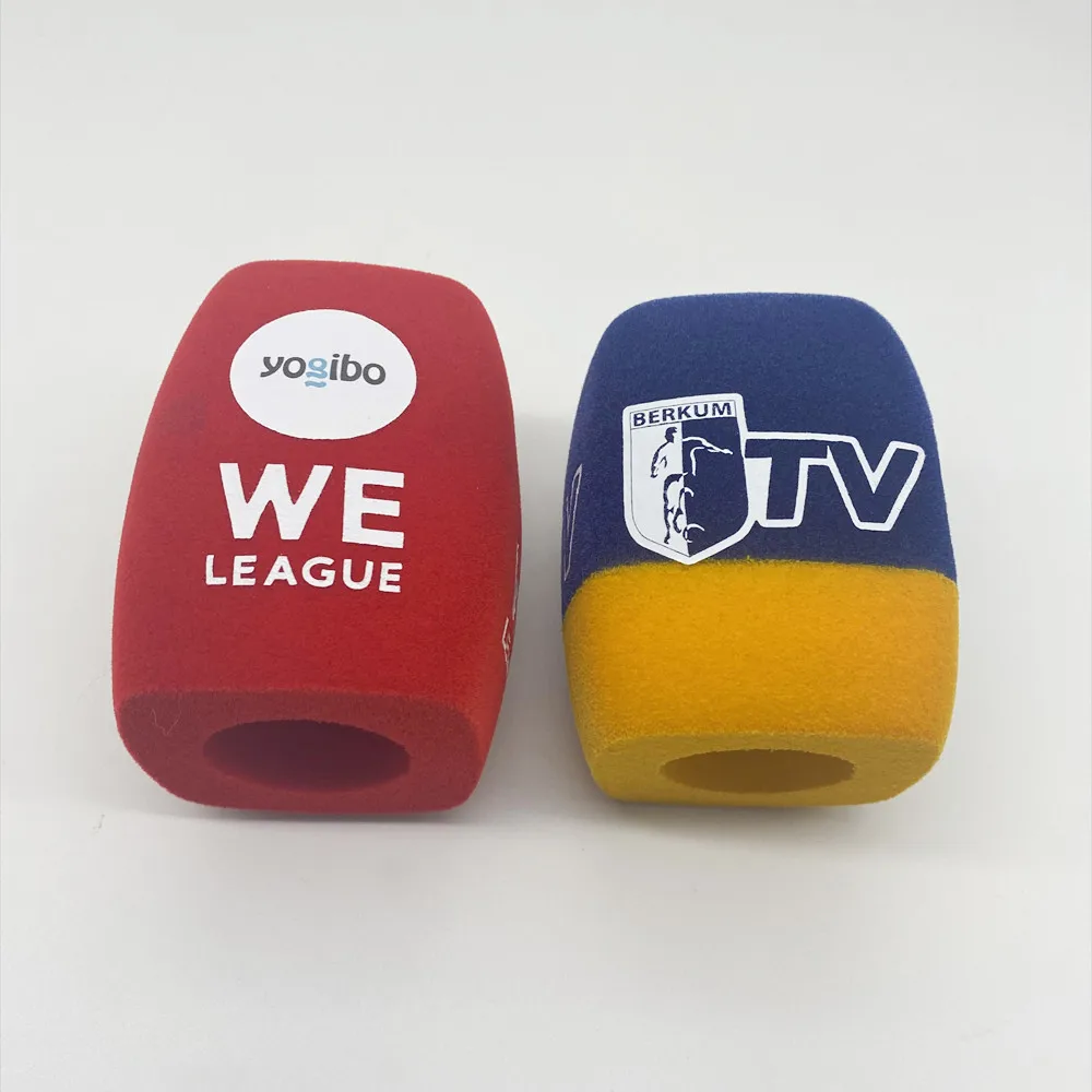 Flocking Square Foam TV Stations Reporters Interview Windshields Mic Sponge Cover Windscreen for Handheld Interview Microphones