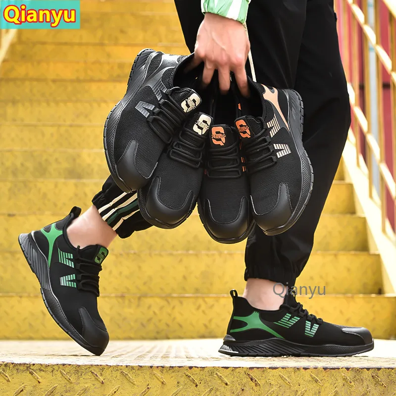 

2021 new safety boots men steel-toed shoes safety shoes anti-piercing work shoes sports shoes breathable protective shoes