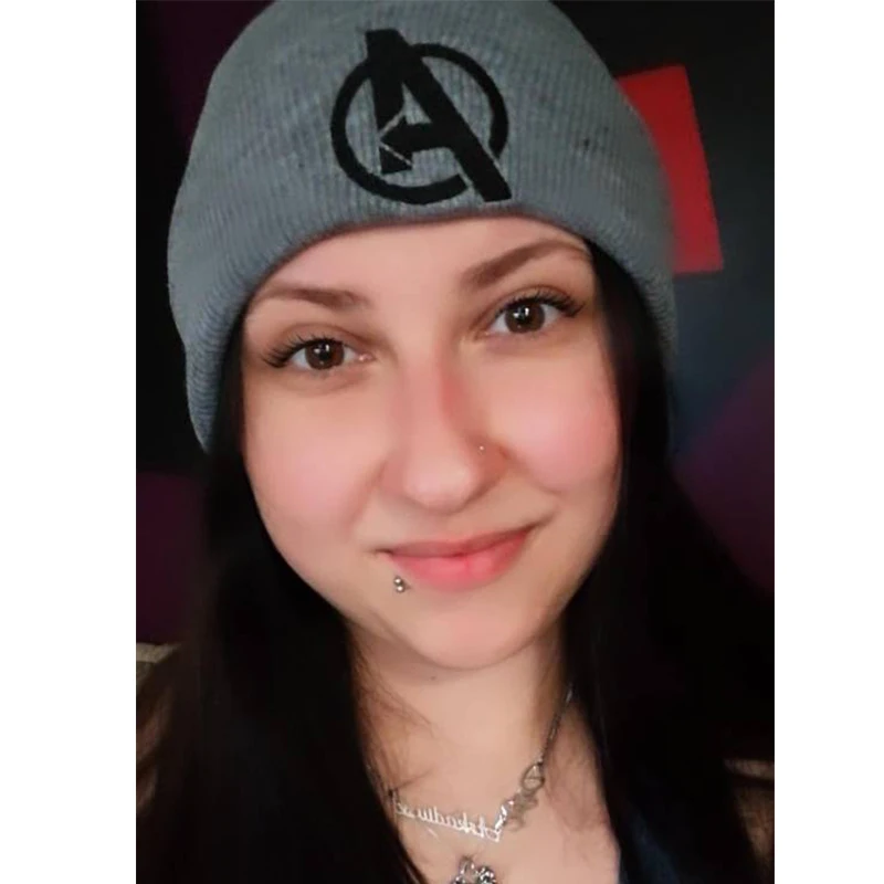 Вязаная шапка с вышивкой Disney Cosplay теплая зимняя из комиксов Marvel для взрослых и