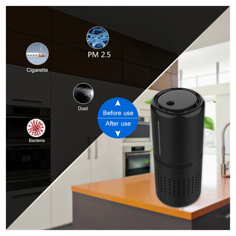 Очиститель воздуха с HEPA фильтром освежитель для автомобиля генератор ионов