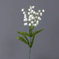 beautiful pure white bell orchid plastic artificial flowers arrangement supplies home decor fake plants party gifts