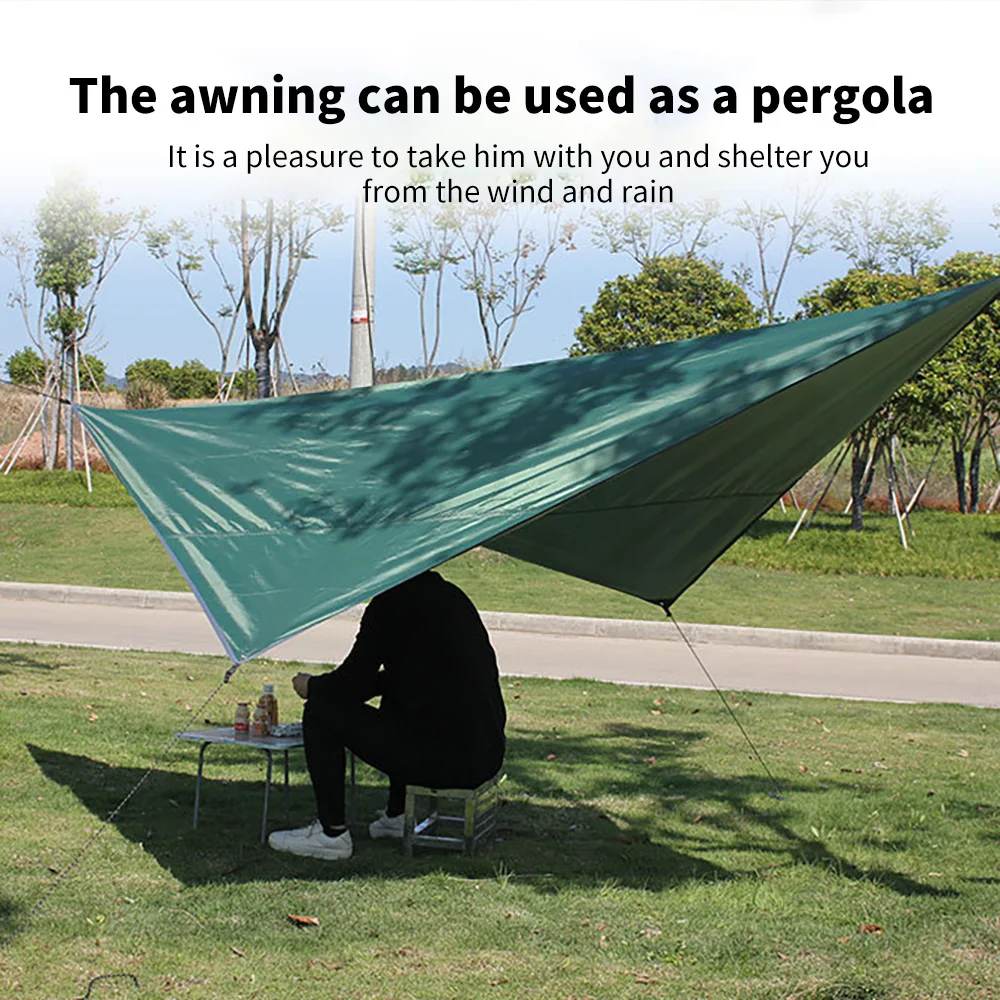 

Awning Hammock Rain Fly Beach Shade Outdoor Camping Tent Tarpaulin Awning Waterproof Ultra Light Garden Canopy Awning Heat