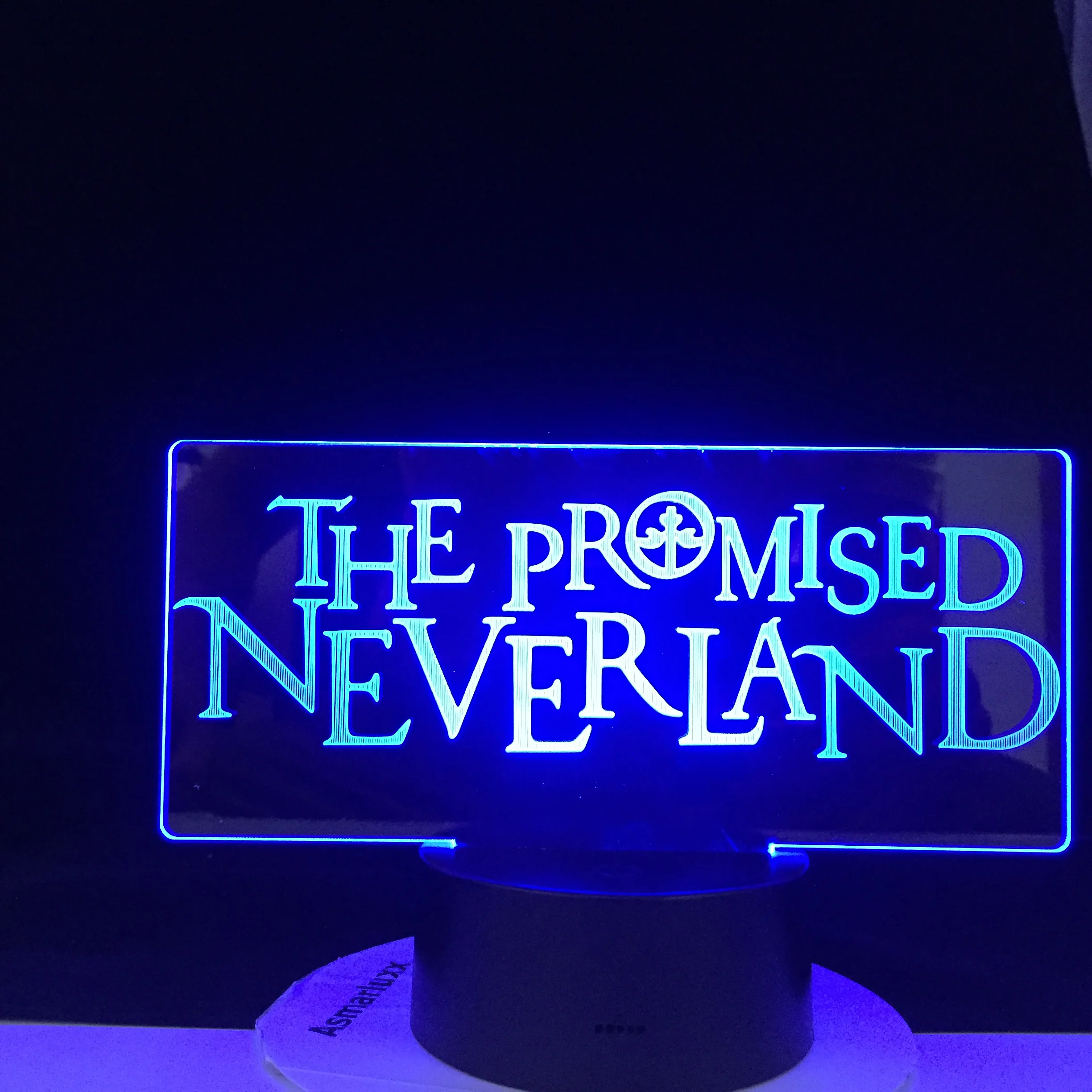 

THE PROMISED NEVERLAND LOGO LED ANIME LAMP Led Night Light Touch Colorful Nightlight for Home Decor 16 Colors Remote Control