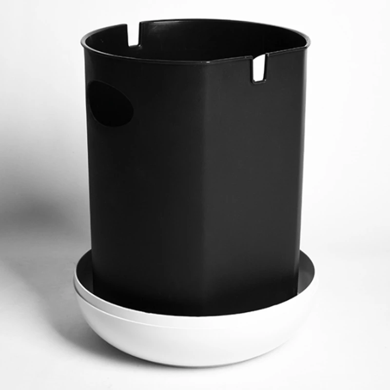 

Office Waste Bucket Round Corner Trash Bin Press Open Cover Plastic Garbage Can with Lid Bathroom Mini Bucket