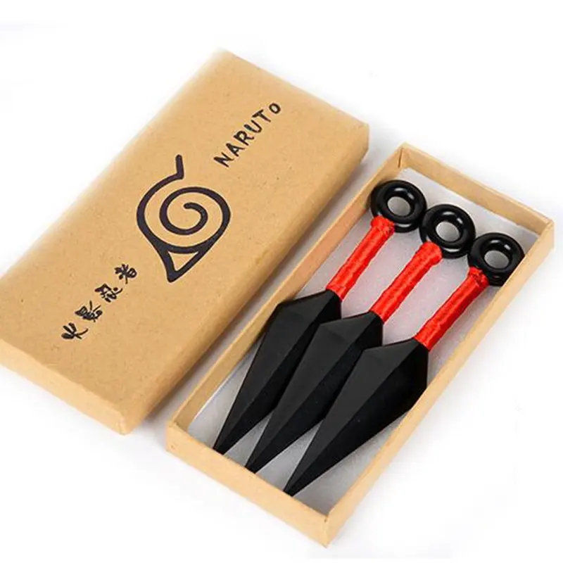 NARUTO Uzumaki Naruto Hatake Kakashi Uchiha Sasuke Deidara PVC Kunai Shuriken Weapons Hand Sword Headband Csoplay Accessories