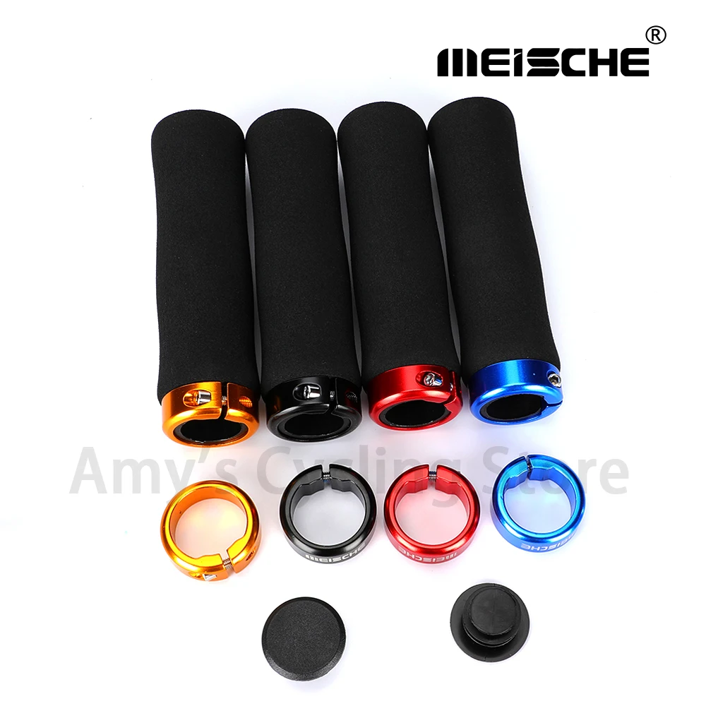 

Meische Bicycle Grips Ultralight MTB Road Bike Handle Bar Grips Soft Sponge Bar End Cover Shock-Absorbing Cycling Accessories