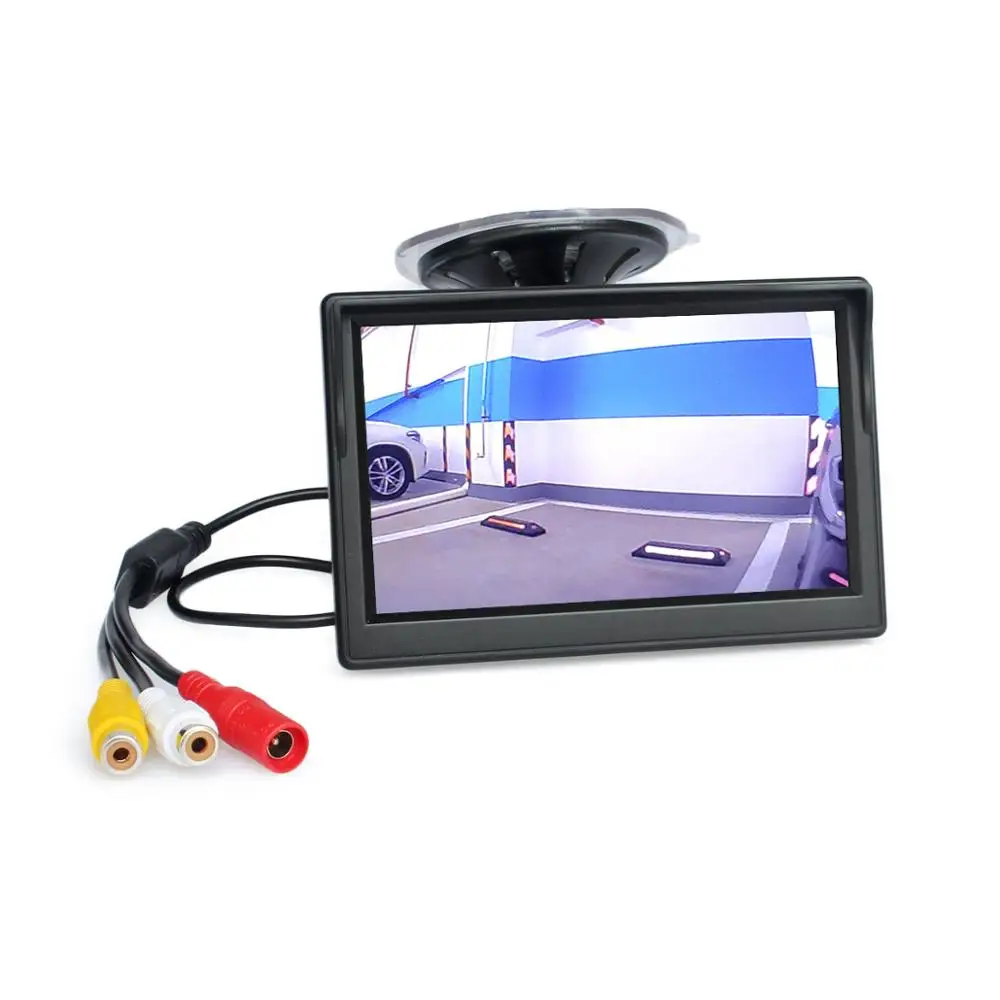 DIYKIT 5" TFT LCD Display Rear View Car Monitor with Waterproof Color Ccd Reverse Backup Truck Bus Camera | Автомобили и