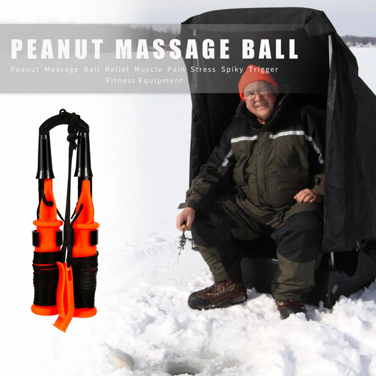 

1Pc Ice Fishing Safety Pick Stainless Steel Outdoor Life Saving Dual Handheld Spikes Life Preserver with Lanyard Fish Tackle