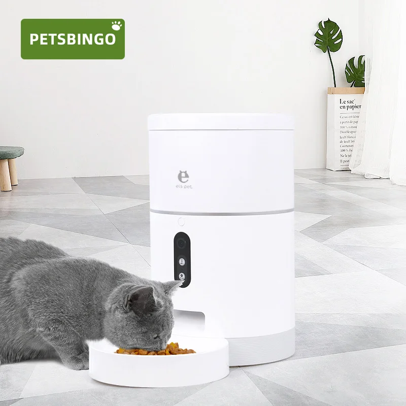 Pet Bingo автоматический кормушка 4L кошачий контейнер для еды умный Wifi/видео