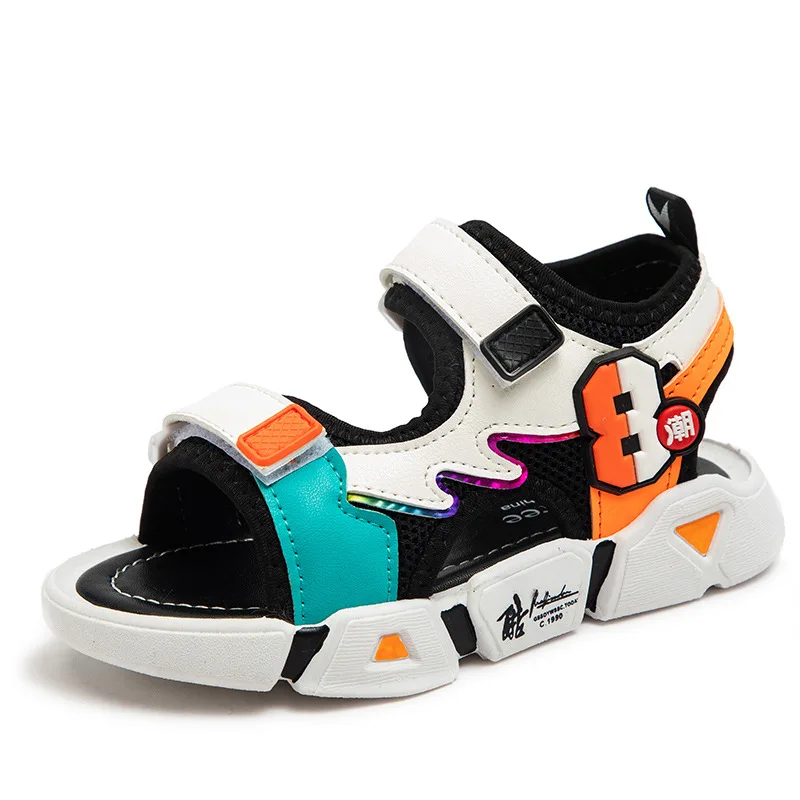 

Children's Sandals for Girls New Non-slip Wear-resistant Summer Solid Soft Bottom Big Kids Boys Student Sports Beach Shoes
