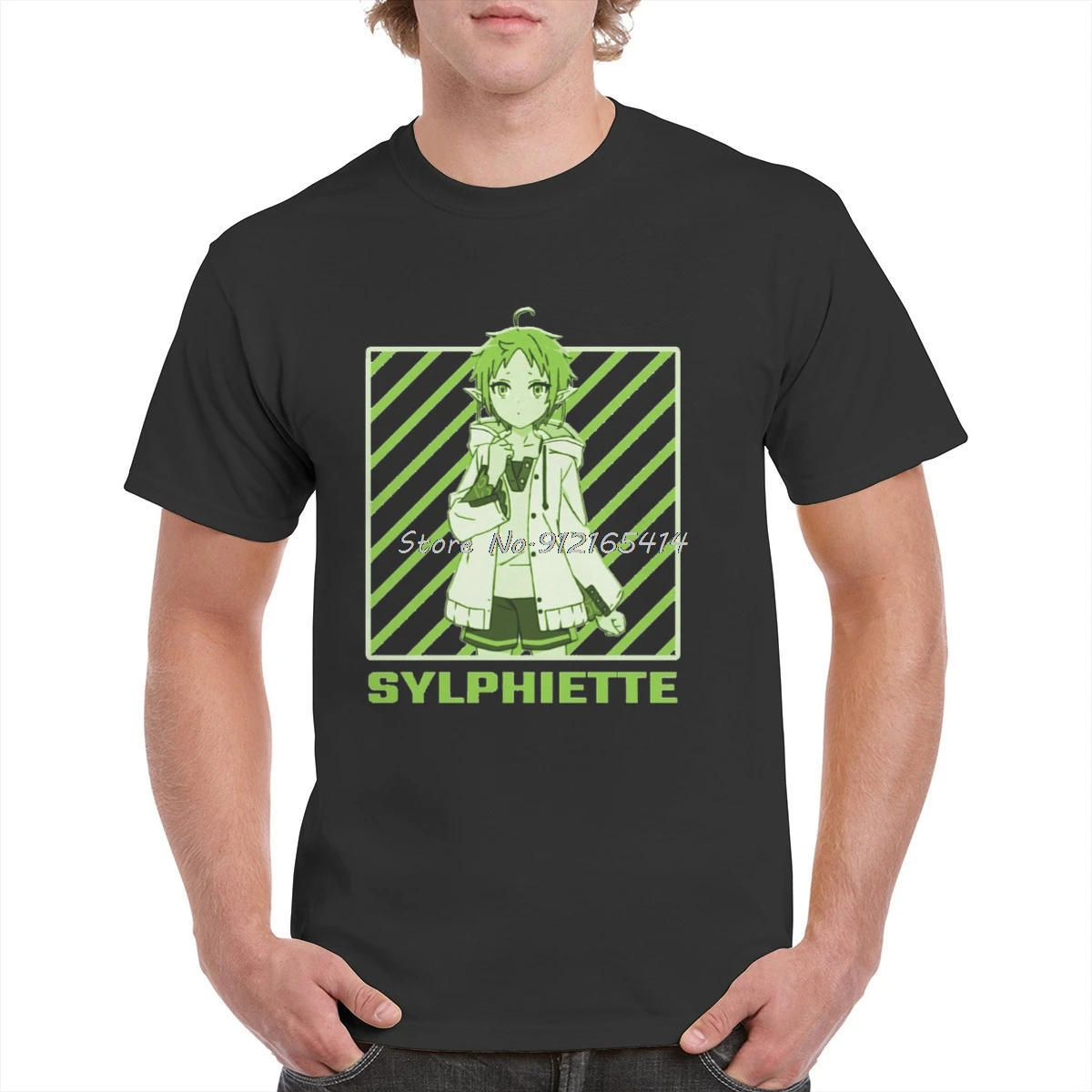 

SYLPHIETTE LINE T Shirt Unisex Harajuku Mushoku Tensei Jobless Reincarnation Anime Top Casual Graphics Cotton T-shirt Streetwear