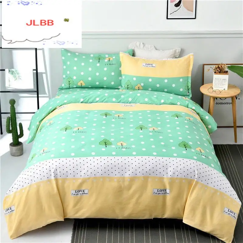 

2021 fashion bedding set Pure cotton Simplicity Bed sheet, quilt cover pillowcase 4pcs Full Queen King Super King bed Sets