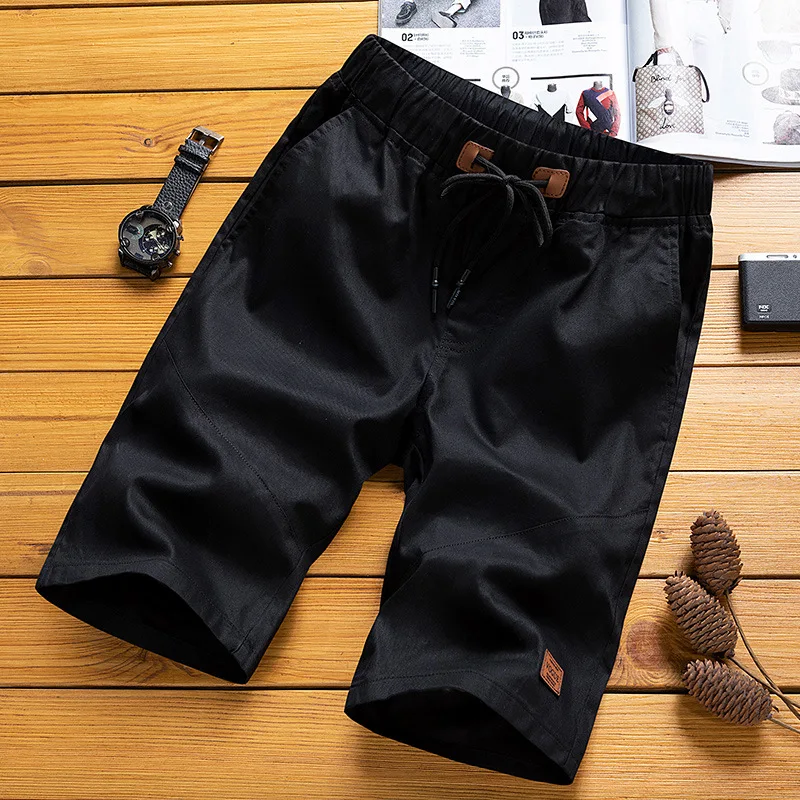 Шорты мужские хлопковые однотонные брендовые дизайнерские базовые короткие