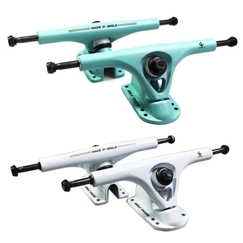 

GEELE 4Pcs 7.25 Inch Universal Replacement Durable Aluminum Alloy Longboard Trucks Set Skateboard Parts,Green & Silver