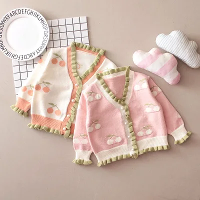 

Осень-зима 2020, детская одежда, вязаный свитер для девочек, Детский свитер, кардиган, Свитера с кроликом, детские вязаные пальто с треугольным...