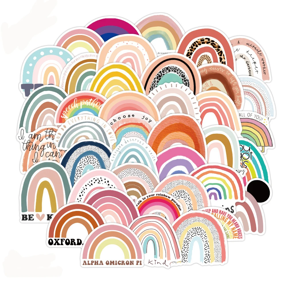 103050pcs rainbow bridge cartoon stickers for girl children toys on the laptop fridge phone luggage graffiti decals sticker free global shipping