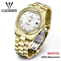 cadisen brand mens business 100m waterproof mechanical watches stainless steel log dial clock mans automatic date luxury watch