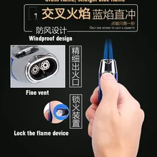 Модная надувная металлическая зажигалка креативная Зажигалка