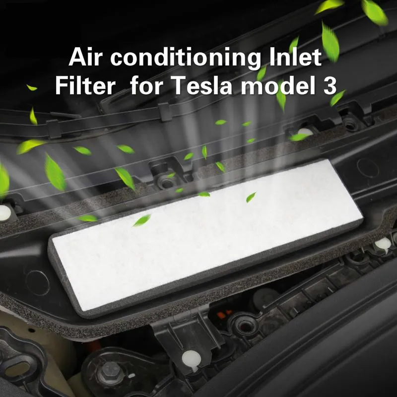 

Gray Car Air Conditioning ABS Activated Carbon Non-woven Fabric Inlet Filter Replacement For Tesla Model 3 2021 Air Fi G8E4