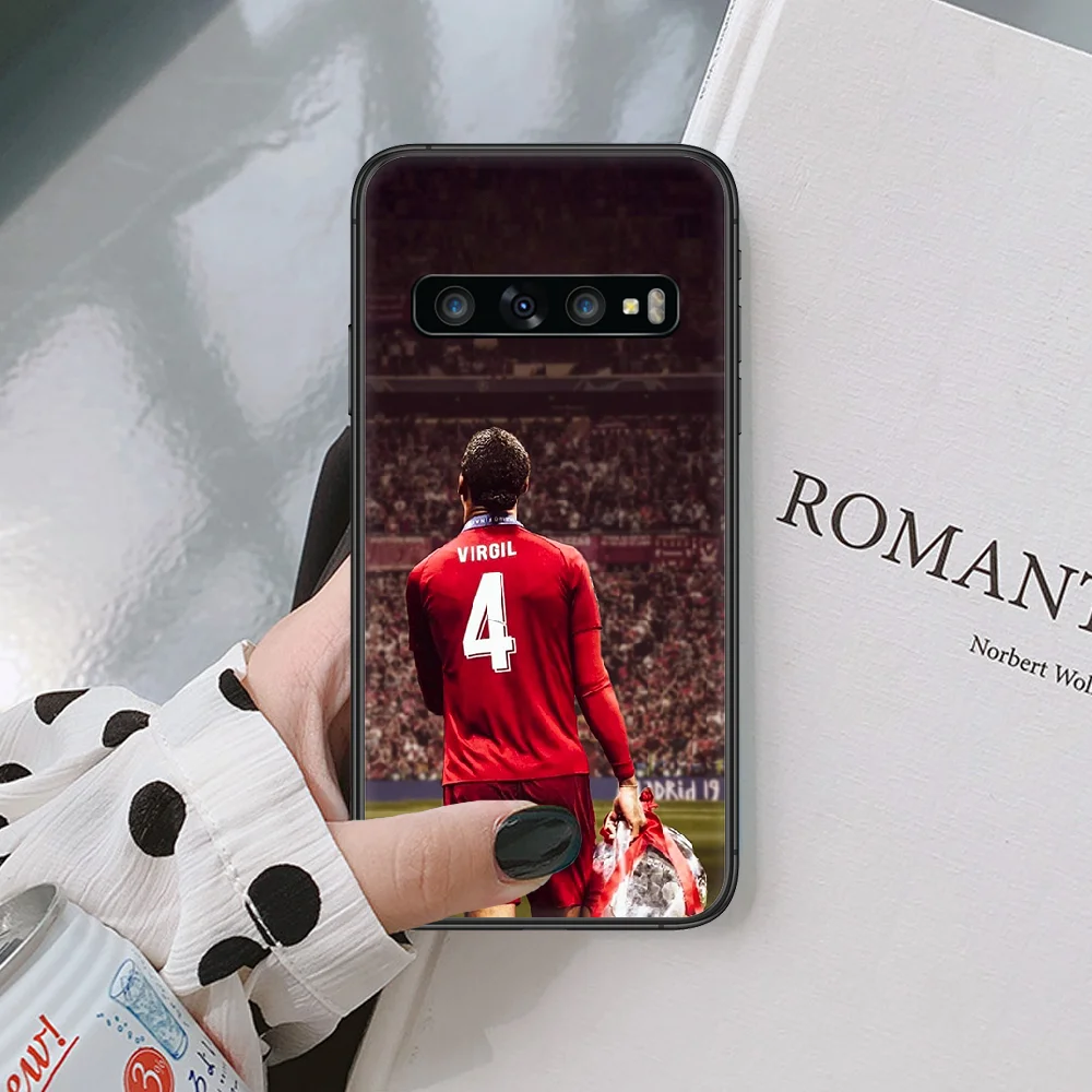 

Virgil van Dijk soccer football 4 Phone case For Samsung Galaxy Note S 8 9 10 20 Plus E Lite Ultra black black bumper soft cover