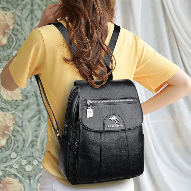 Новинка 2020 женский рюкзак высококачественный кожаный модная школьная сумка