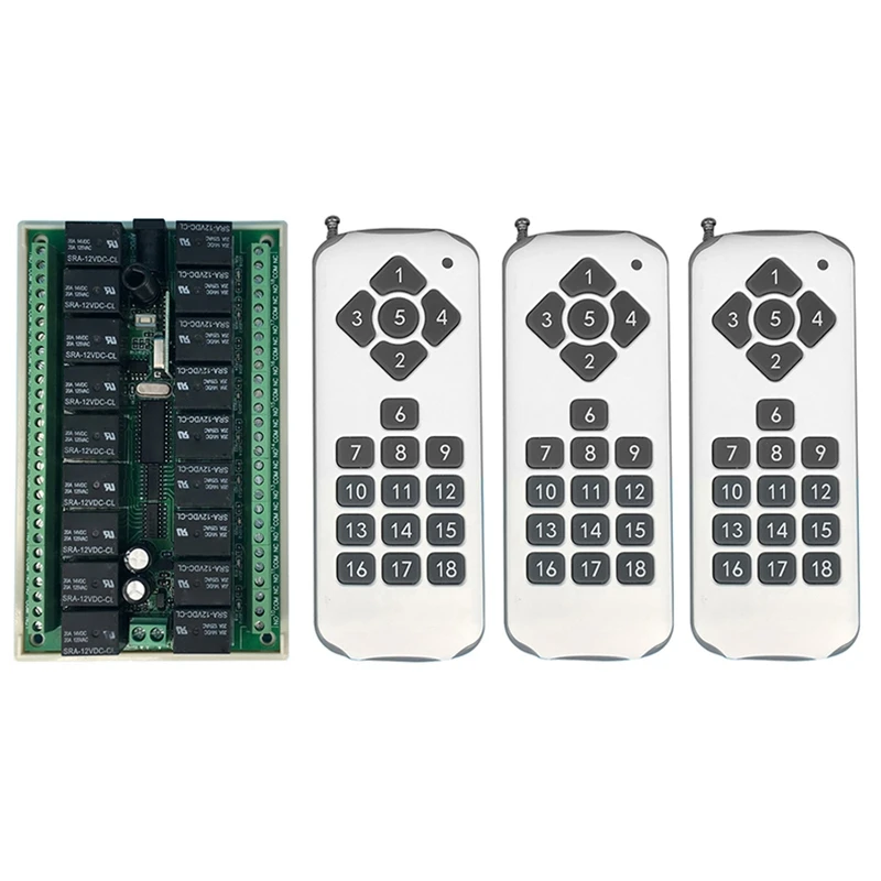 

18CH Wireless Remote Control Switch,DC12V/24V Wireless Remote Light Motor Switch Receiver and Transmitter