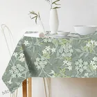Зеленая Весенняя декоративная Водонепроницаемая скатерть из хлопка и льна с изображением листьев плюща, растений, Вильяма Морриса, Цветочная пасторальная скатерть