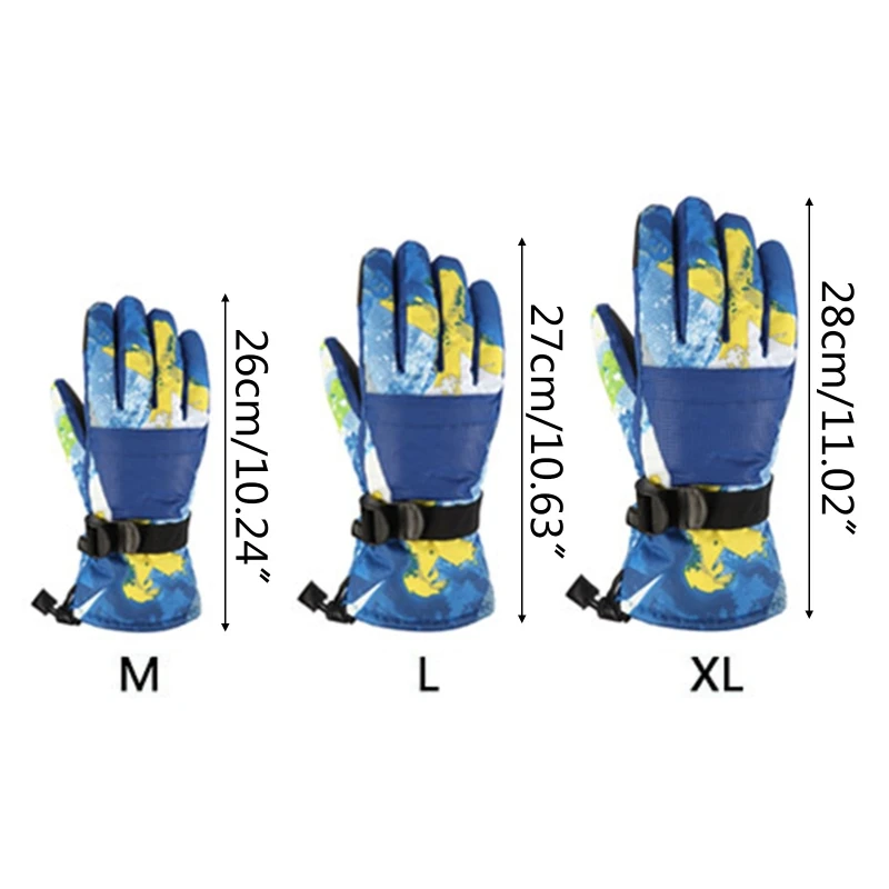 

Adults Winter Warm Mountain Snowboard Touch Screen Ski Gloves Waterproof Full Finger Mittens for Outdoor Motorcycle