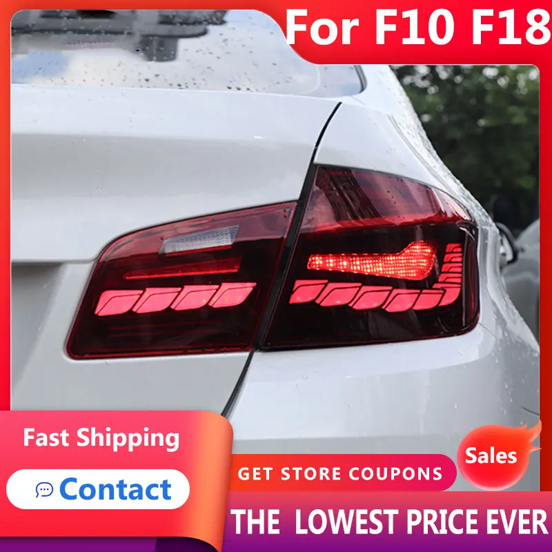 

HANA For BMW 5 F10 Tail Lights 2011-2017 tail lamp F18 LED Tail Light 525i 530i 520i 535i DRL modified dragon scale LED