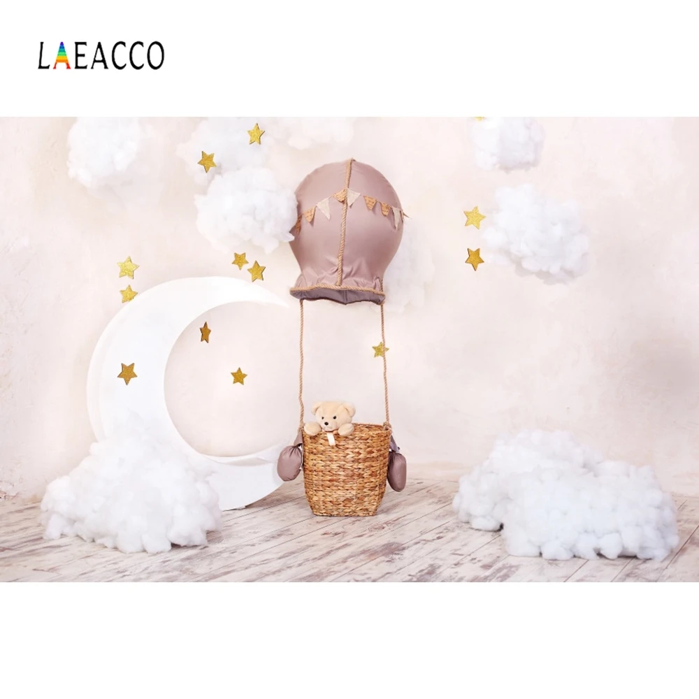 Laeacco Baby Shower Moon Stars хлопковая корзина с облаками для новорожденных Фото фоны индивидуальные Фотофон для фотостудии