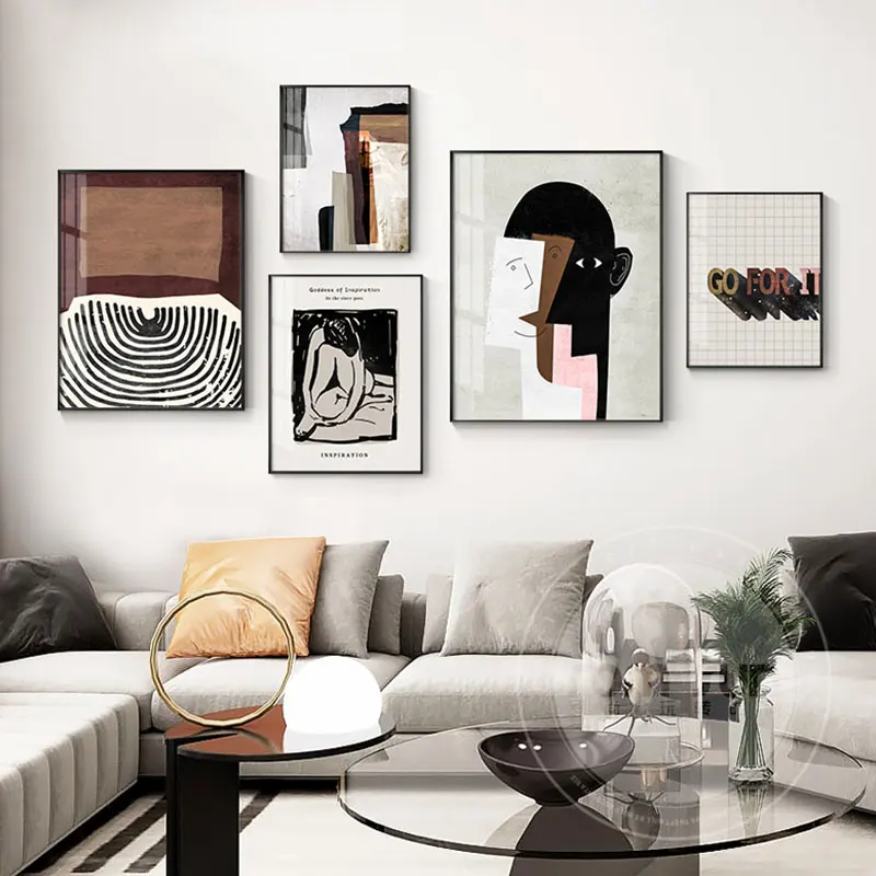 

Nodic Canvas Painting Minimalist Figure Poster Wall Pictures for Living Room Bedroom Art Studio Art Posters and Prints Home Deco