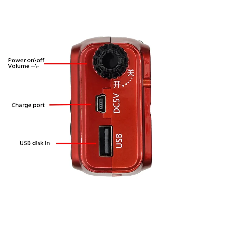 Портативный Bluetooth-динамик цифровой FM-радиоприемник TF USB-плеер часы с функцией