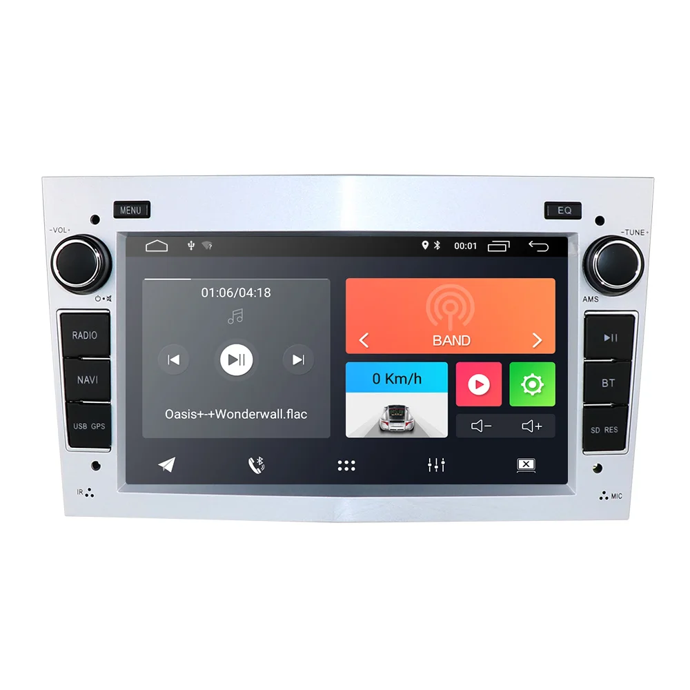 Ips DSP 2GB Android 9,0 2 DIN Автомобильный gps для opel Vauxhall Astra H G J Vectra Antara Zafira Corsa Vivaro Meriva Veda камера - Color: Silver