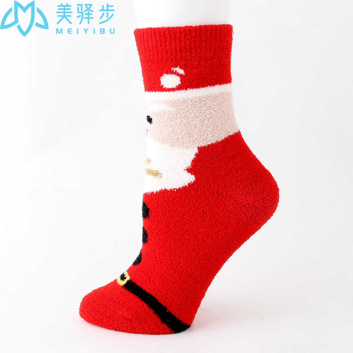 12 Paisr Per Set Winter Nwarm Coral Fleece Holiday Christmas Ladies Socks Thickened Indoor Cartoon Elk Socks for Christmas