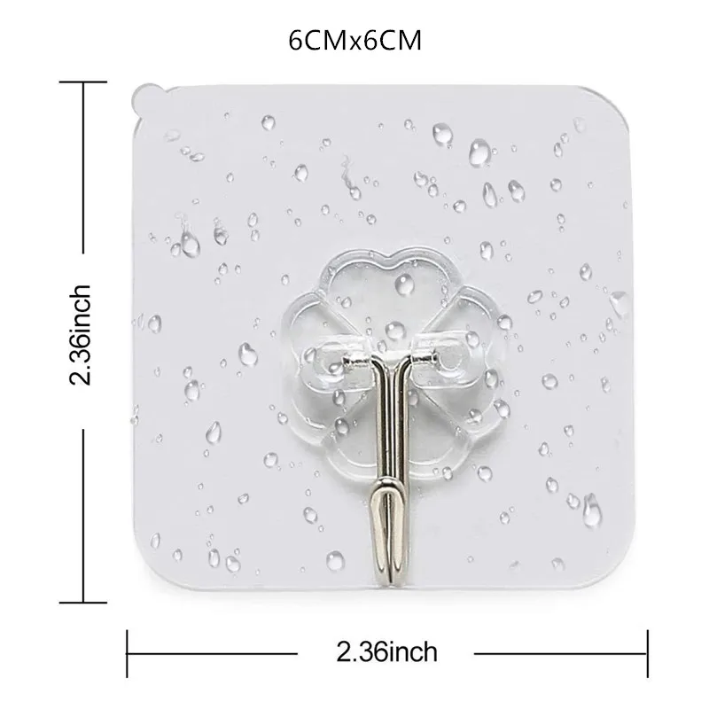 

Transparent Strong Self Adhesive Door Wall Hangers Storage Hooks Suction Heavy Load Rack Cup Sucker for Kitchen Bathroom Home