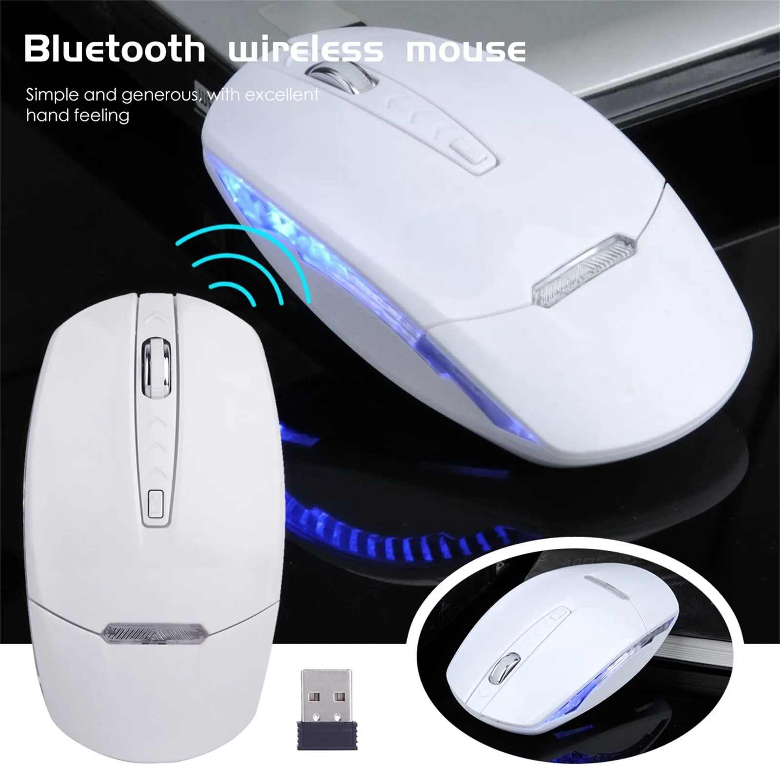 Беспроводной оптическая мышь перезаряжаемые 2 4G 1600 точек/дюйм 4-программирование