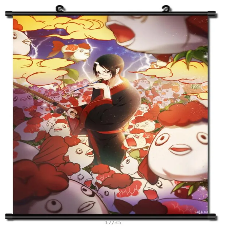 

Японские декоративные картинки аниме Hozuki's Coolheadedness Hoozuki no Reitetsu персонаж HOZUKI домашний Декор настенный прокрутка постер