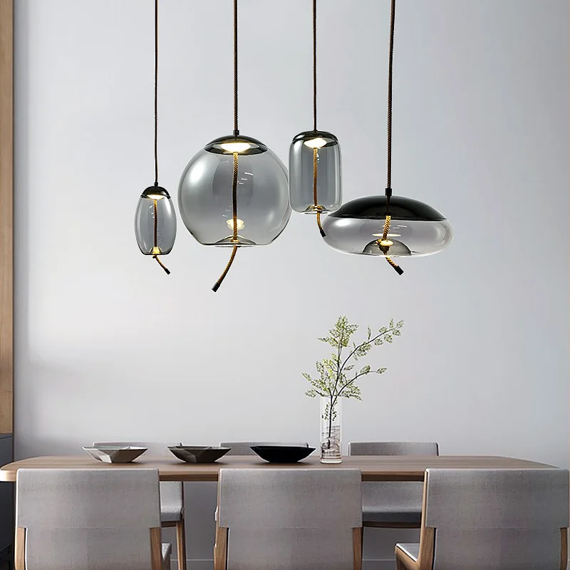 Светодиодный стеклянный подвесной светильник в стиле арт-деко s. Подвесной для