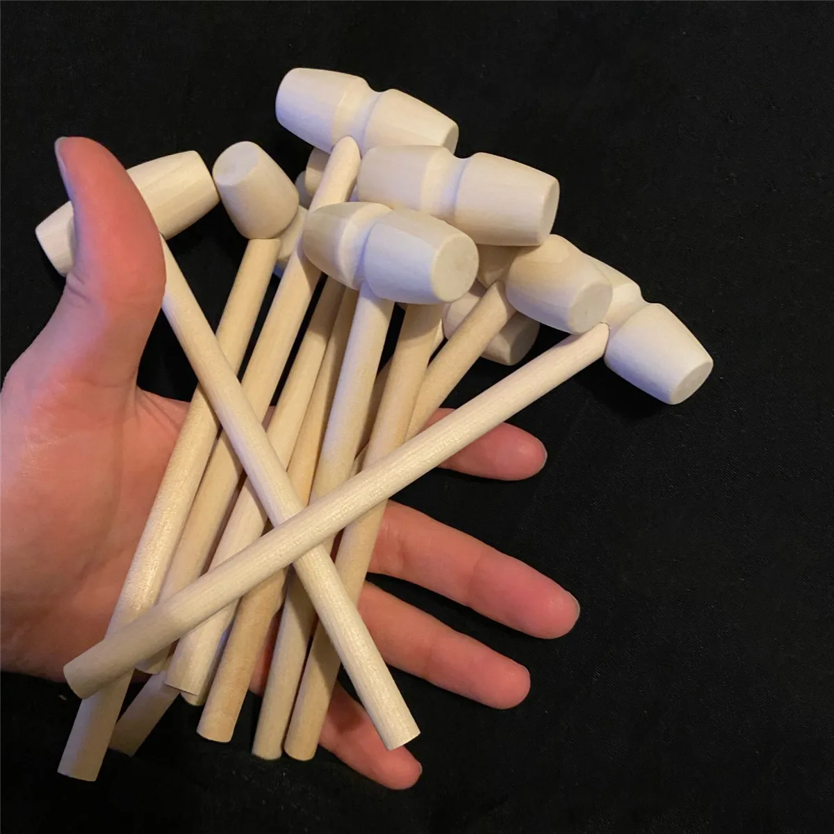 

20/30/50/70 Pcs Mini Wooden Hammer for Chocolate Wood Mallets for Seafood Lobster Crab Leather Small Hammering Tools Kids Toys