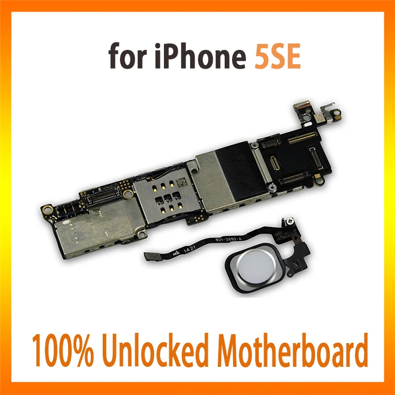 Оригинальная материнская плата для iPhone SE 5SE основная плата MB с сенсорным ID 16 ГБ 32 ГБ 64 ГБ ios тест разблокирована для iPhone 5SE карта/плата