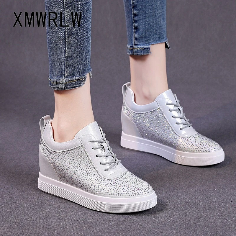 XMWRLW 2021 модные массивные кроссовки для женщин Осенняя обувь скрытый каблук
