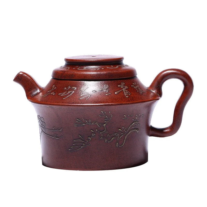 

Yixing red clay clay crane giant wheel teapot