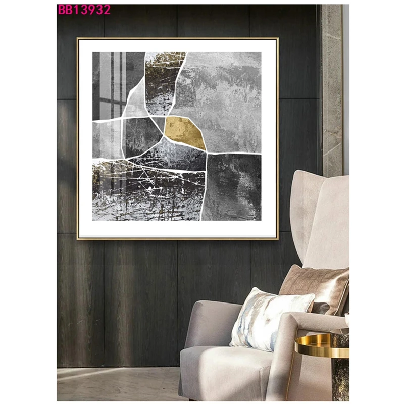 

Abstract Graffiti Gold Orange Black combined On Square Print Oil Painting Canvas Modern Nordic Art Decorative Picture Home Decor