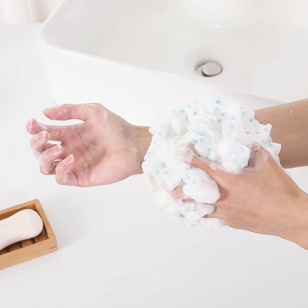 Exfoliating Bath Ball Soft Sponge Nylon Cleaning Brush Shower Puff Body Cleaner Scrubbers Bathroom Supplies | Красота и здоровье