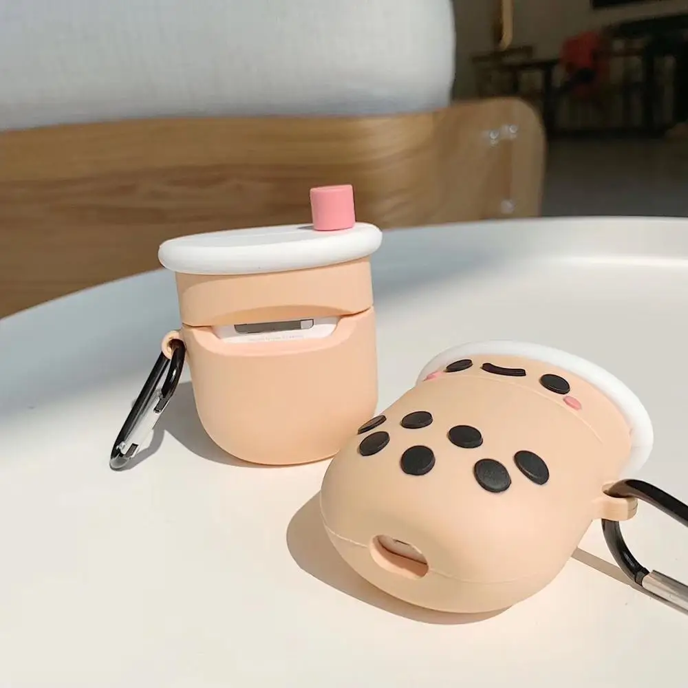 Чехол для AirPods чехол беспроводных наушников Boba Milk Tea защитный Airpods 2 симпатичная