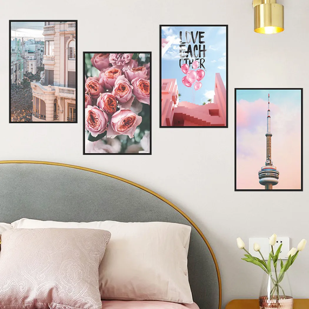 

1 Set Of Wall Stickers Finished Product Size: 88*75cm/34.6*29.5inch Flat Photo Frame Flower Bedroom Home Decoration Wall Sticker