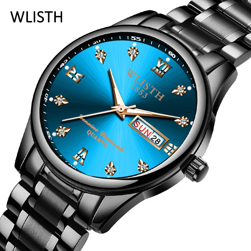 Элитный бренд часы с бриллиантами 2020 Для мужчин Нержавеющая сталь мужской