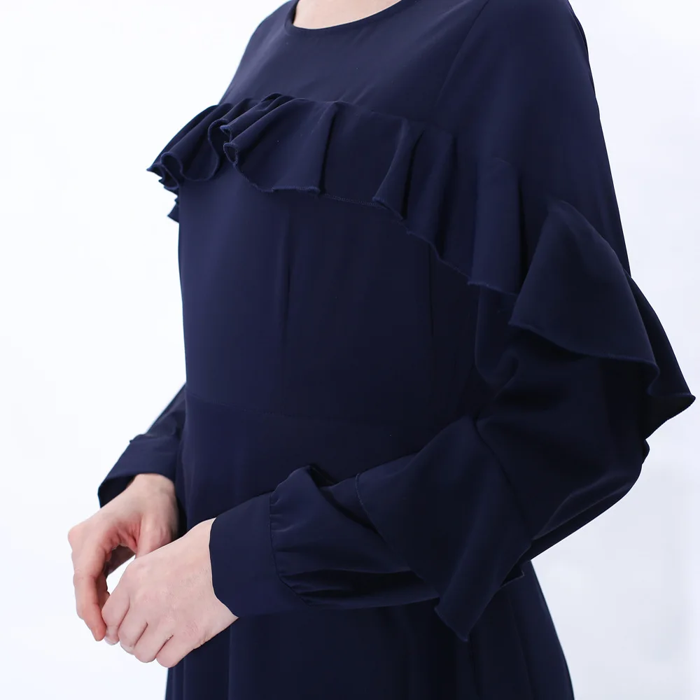 Рамадан ИД Мубарак шифоновая абайя турецкий хиджаб мусульманское платье Кафтан