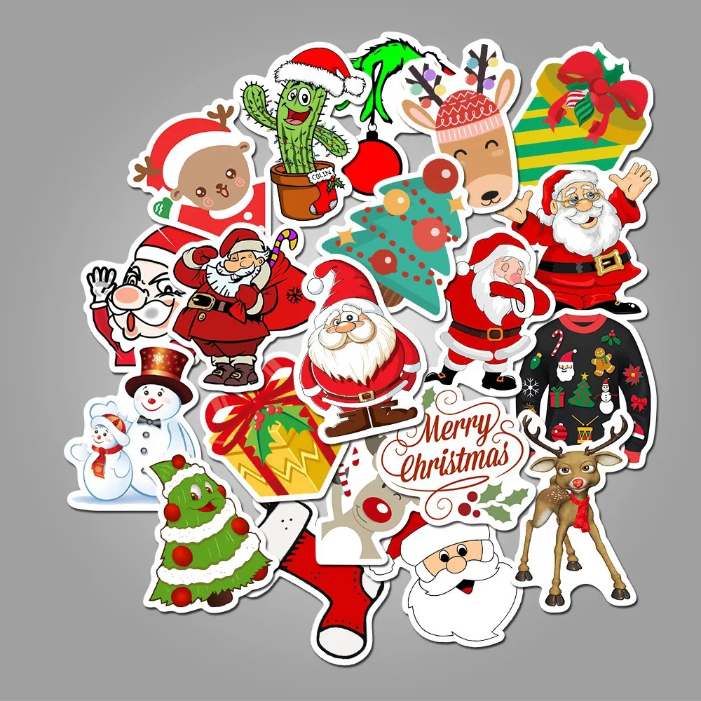 Новинка 50 шт./лот Рождество Санта Клаус лось не повторяющийся багаж компьютер