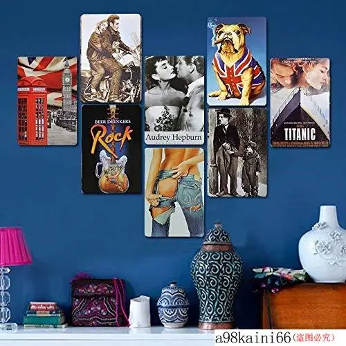 

LHZJ Fashionable Beware of Wild Turkey Vintage Aluminum Retro Metal Sign Retro Decorative Metal Tin Sign 8x12 inches